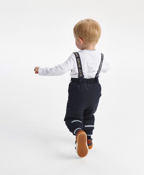 фото Брюки утеплённые для мальчика плащевые синие gulliver gulliver baby