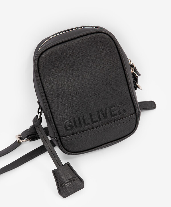 фото Сумка кросс-боди для мальчика черная gulliver (one size)