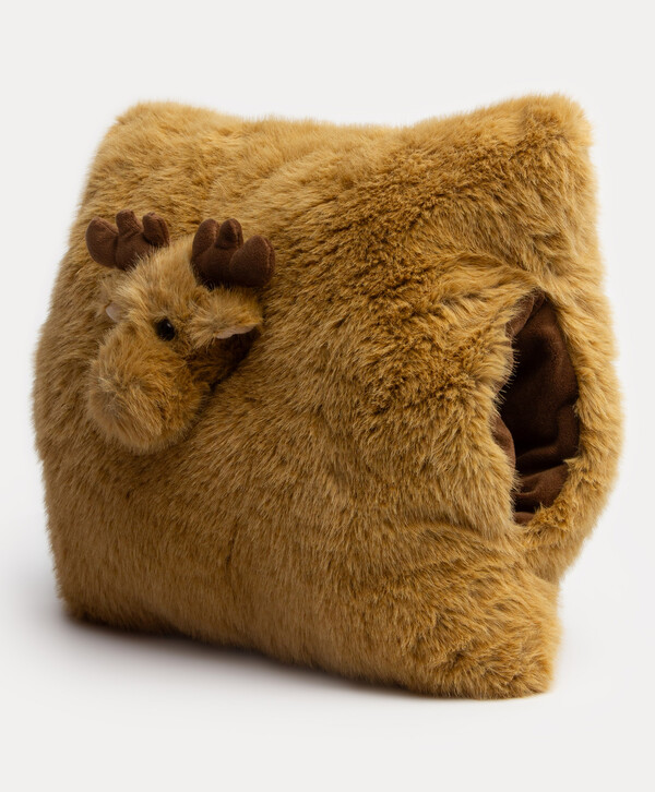 фото Подушка-лось коричневая 40х32 см, коллекция cozy gulliver мягкая игрушка