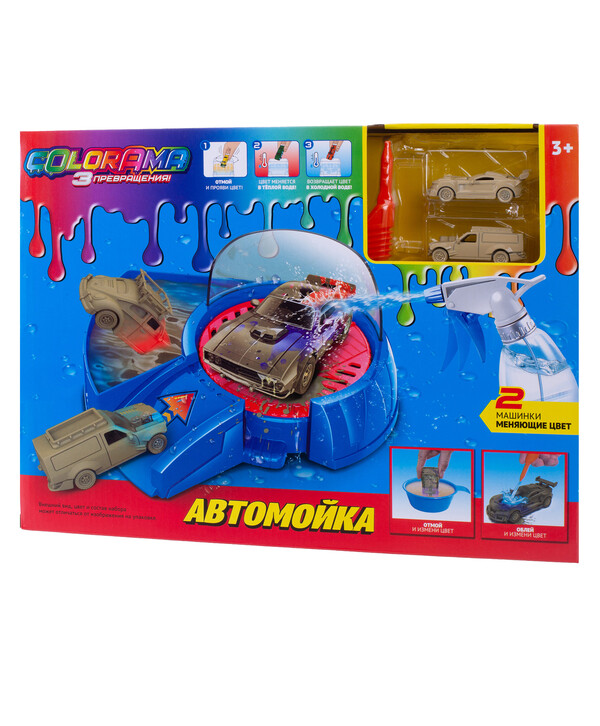 фото Игровой набор автомойка гоночных автомобилей colorama