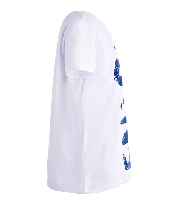 Белая трикотажная футболка Button Blue