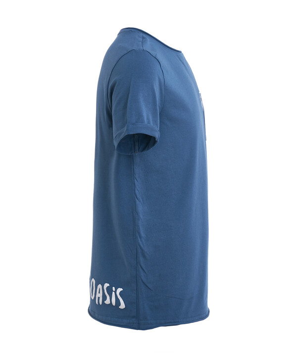 Синяя трикотажная футболка Button Blue