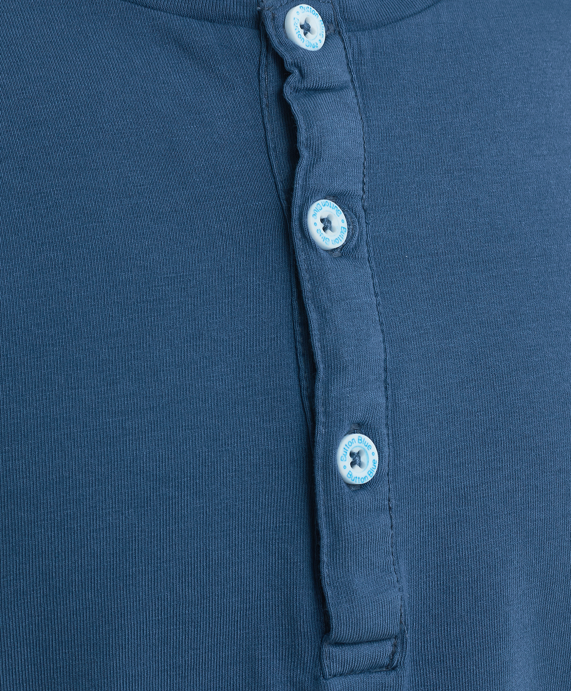 Синяя футболка с длинным рукавом Button Blue