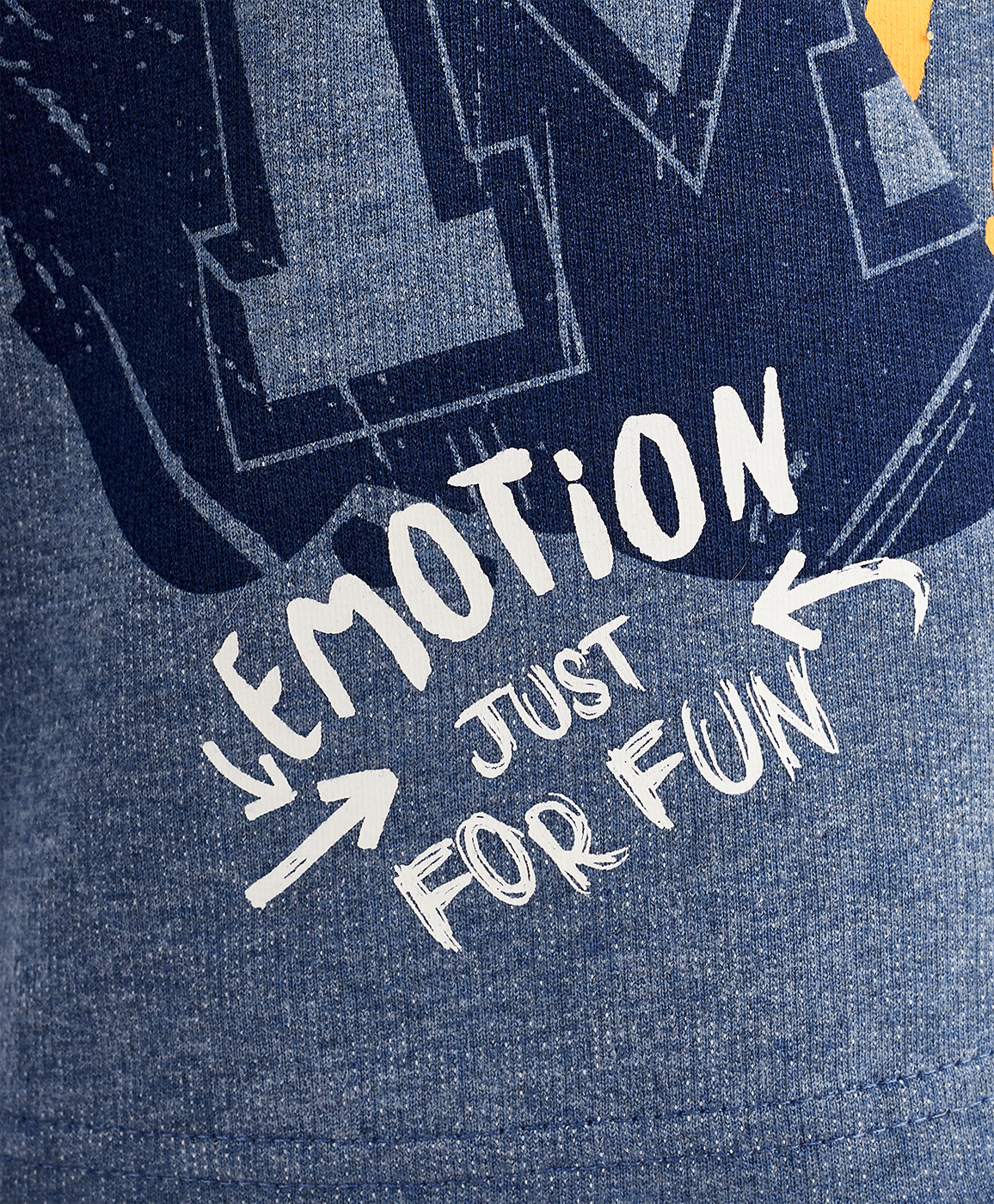 Синяя толстовка из футера Button Blue
