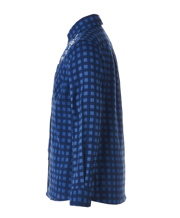 Синяя рубашка в клетку Button Blue