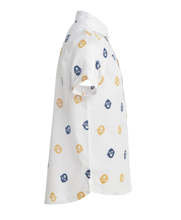 Белая рубашка с орнаментом Button Blue