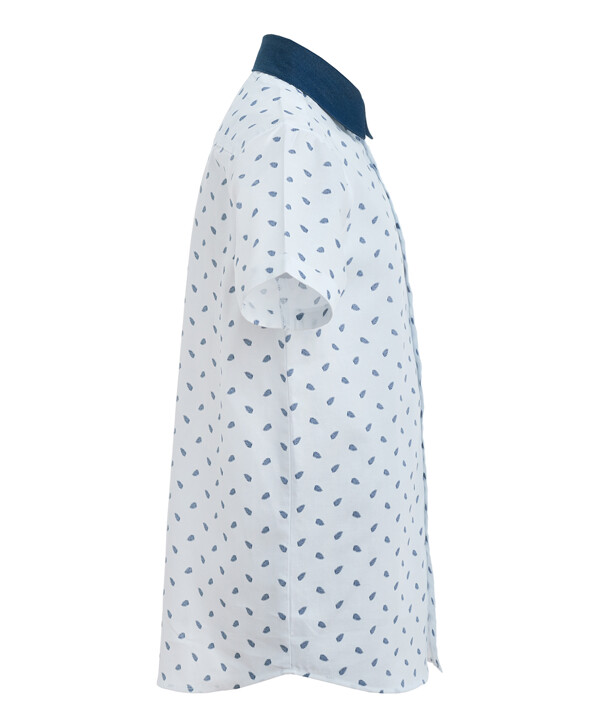 Белая рубашка с орнаментом Button Blue