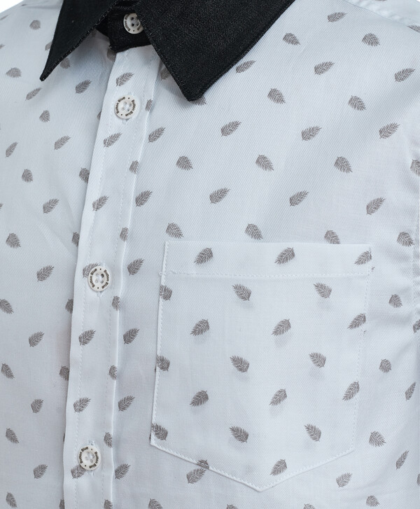 Белая рубашка с орнаментом Button Blue