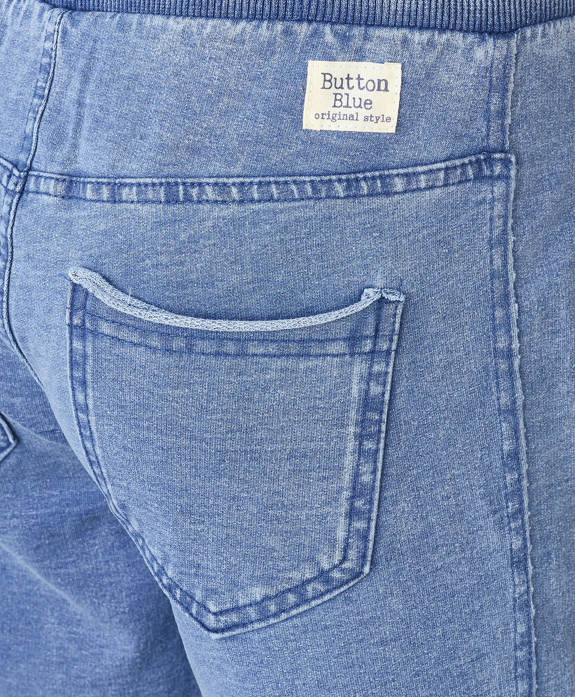 Синие трикотажные шорты Button Blue