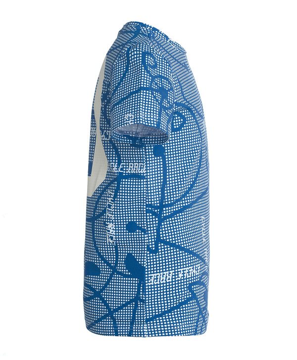 Синяя футболка с коротким рукавом Button Blue