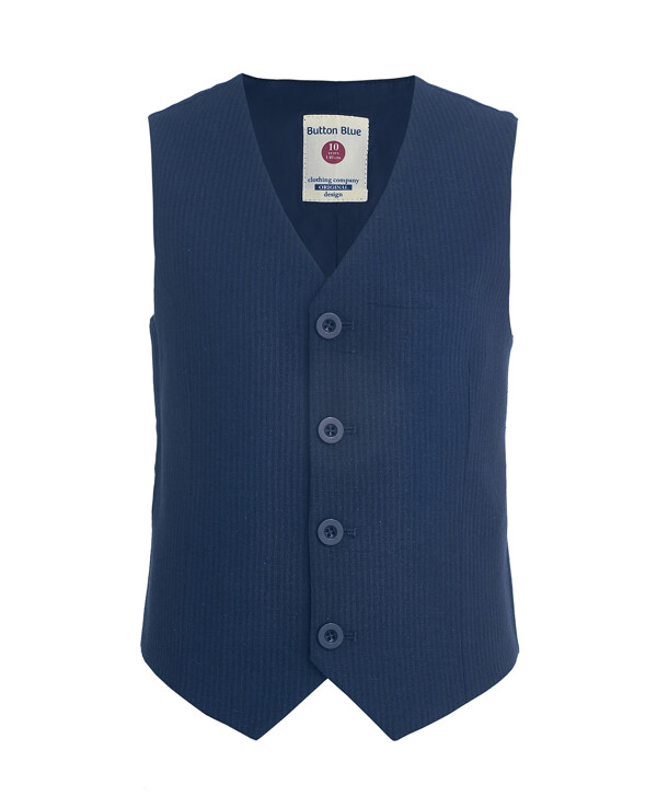 Синий жилет в полоску Button Blue