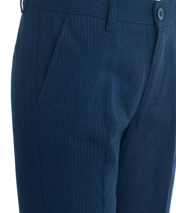 Синие брюки в полоску Button Blue