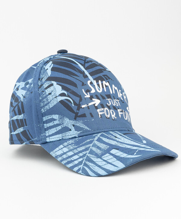 Синяя бейсболка с орнаментом Button Blue