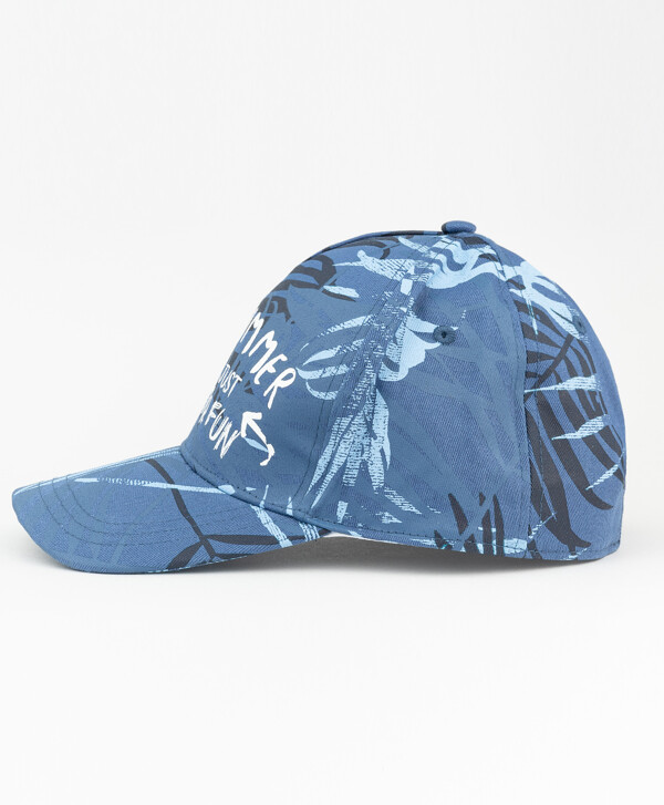 Синяя бейсболка с орнаментом Button Blue
