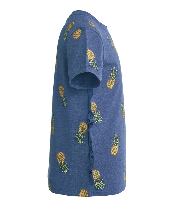 Синяя футболка с орнаментом Ананасы Button Blue