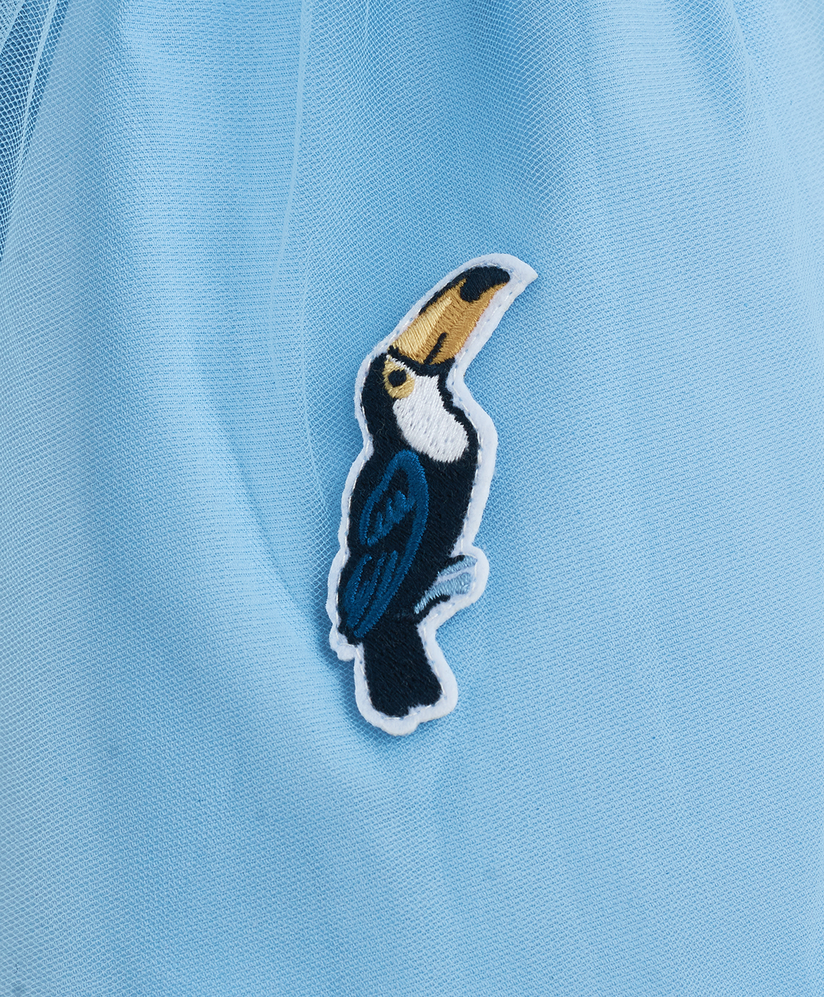Голубое платье с юбкой из сетки Button Blue