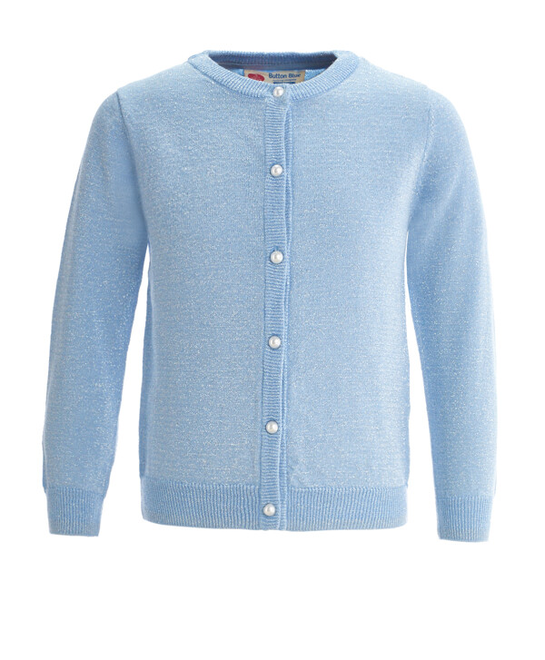 Голубой кардиган с люрексом Button Blue