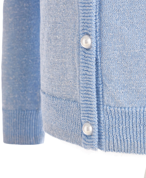 Голубой кардиган с люрексом Button Blue