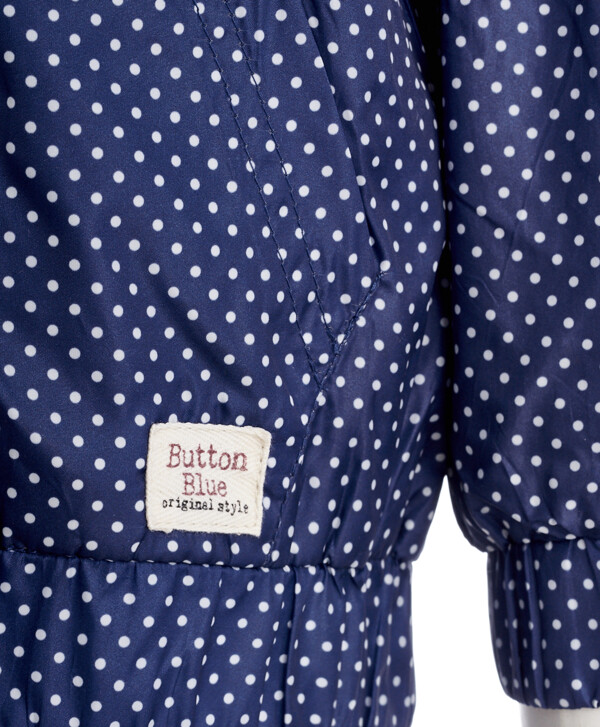 Синяя ветровка в горошек Button Blue