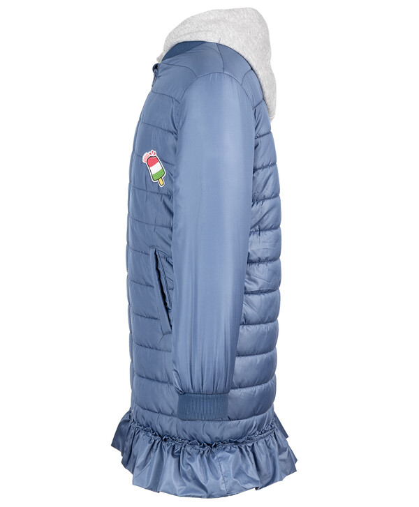 Синее демисезонное пальто Button Blue