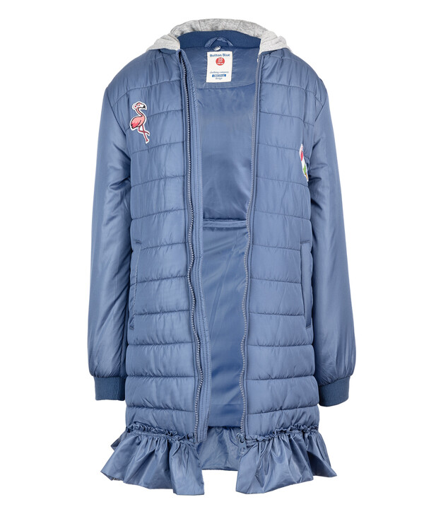 Синее демисезонное пальто Button Blue