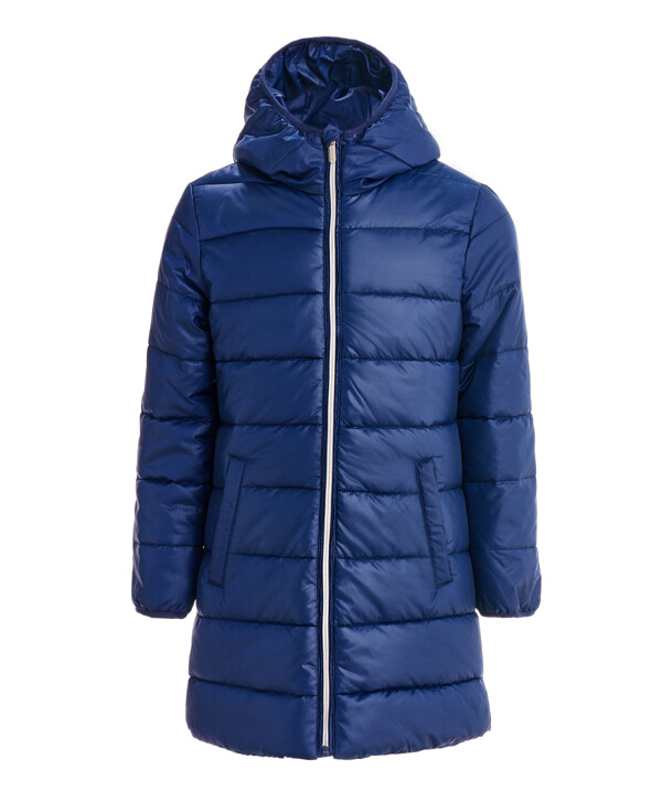 Синее демисезонное пальто Button Blue