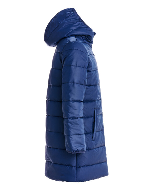 Синее демисезонное пальто Button Blue
