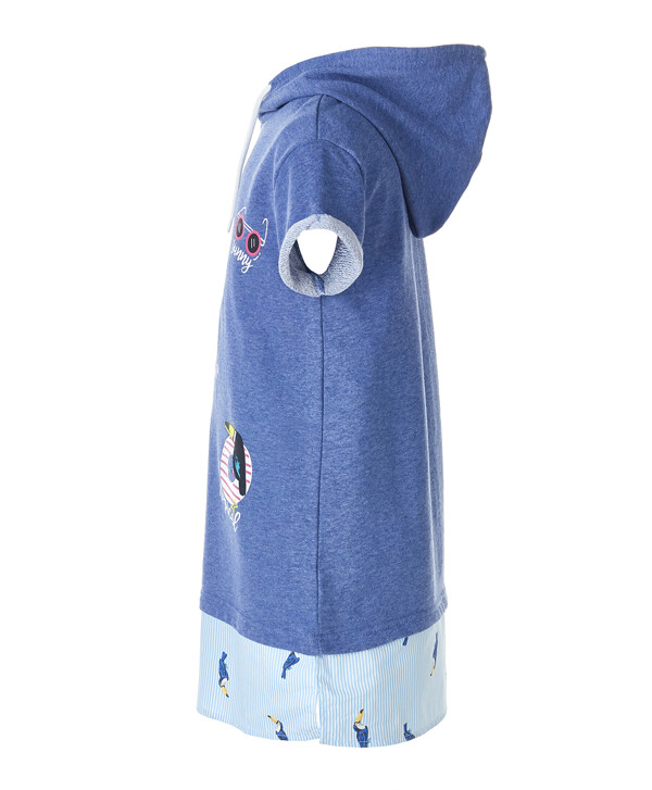 Синее платье из футера Button Blue