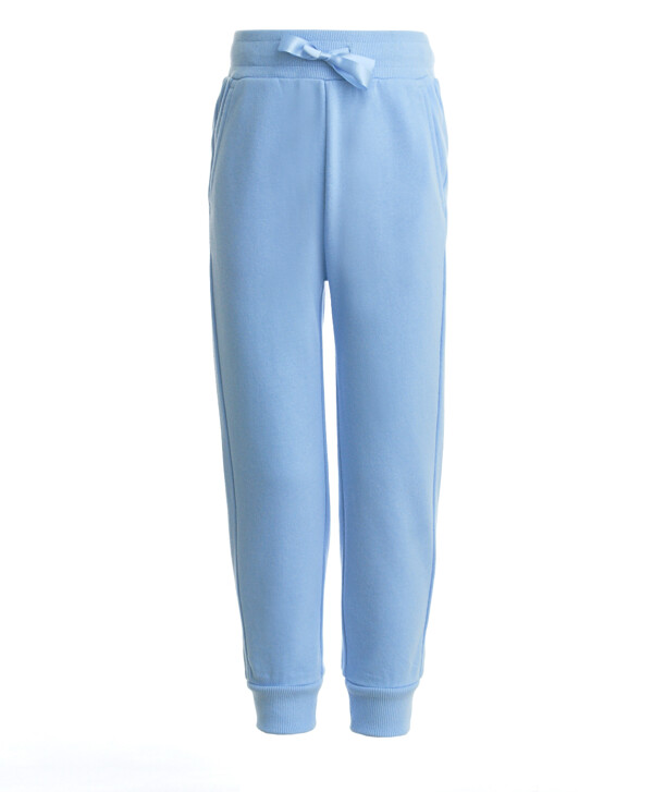 Голубые брюки из футера Button Blue