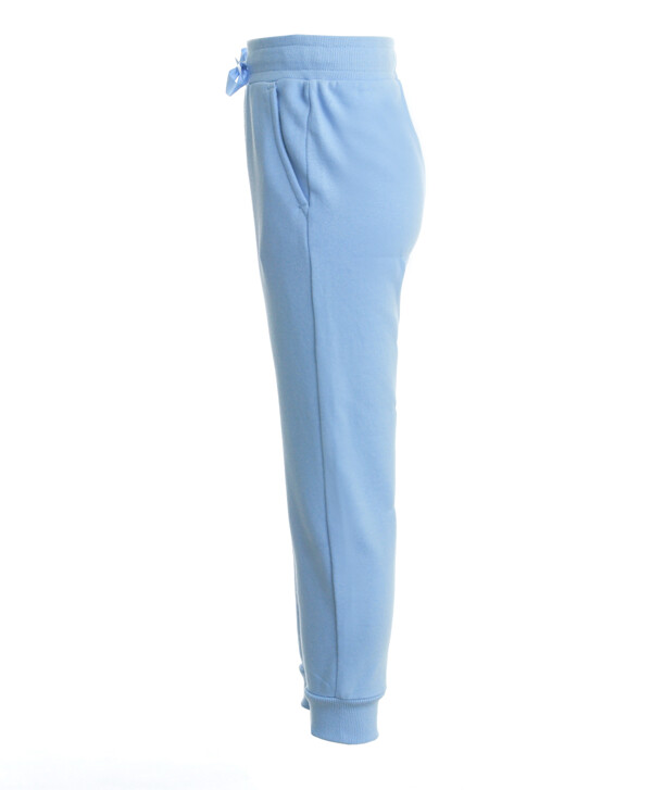 Голубые брюки из футера Button Blue
