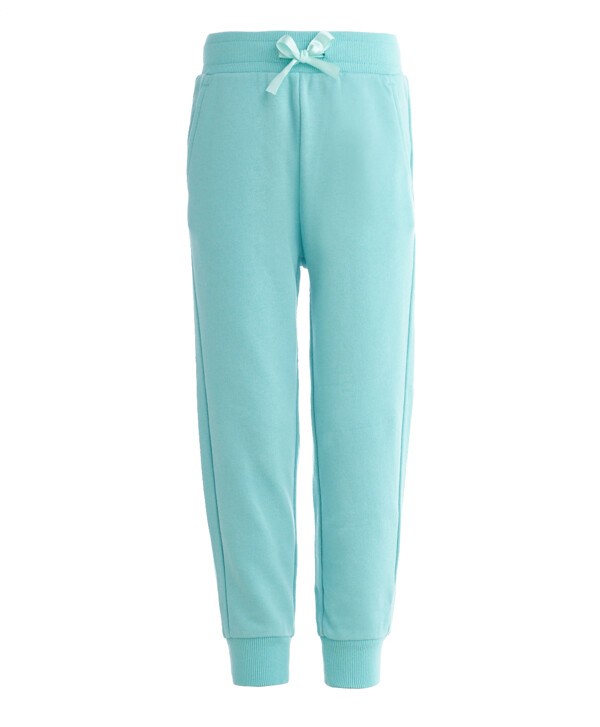 Ментоловые брюки из футера Button Blue