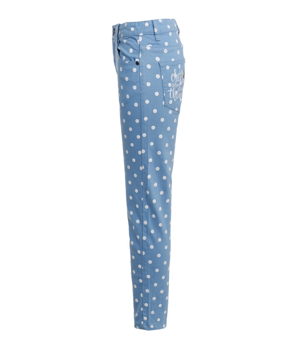 Голубые брюки в горошек Button Blue