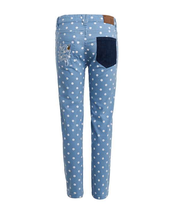 Голубые брюки в горошек Button Blue