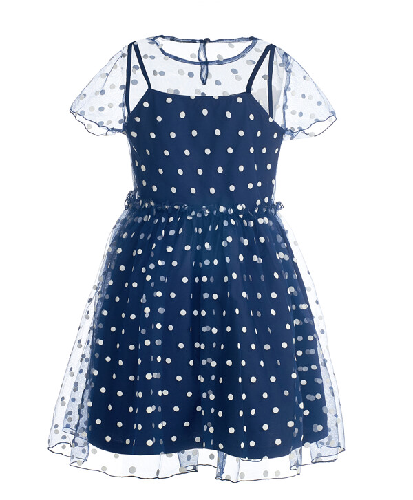 Синее платье в горох Button Blue