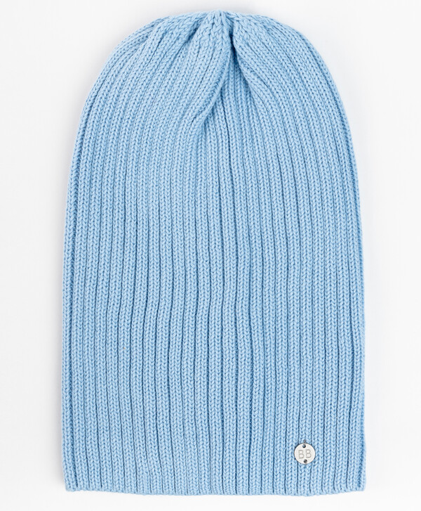 Голубая вязаная шапка Button Blue