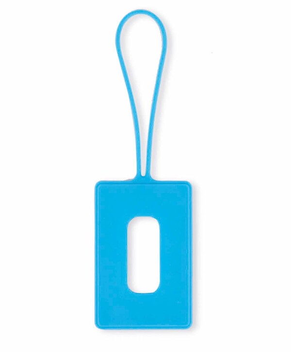 Голубой чехол для пропуска Button Blue
