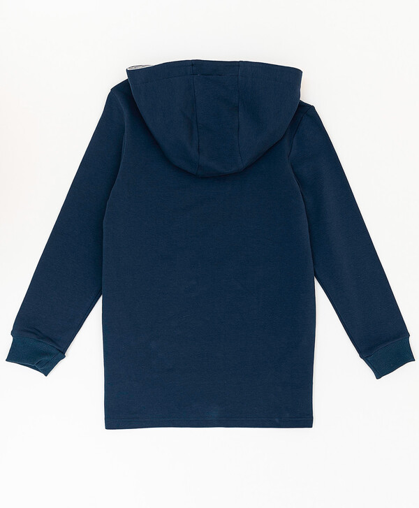 Синяя толстовка с капюшоном Button Blue
