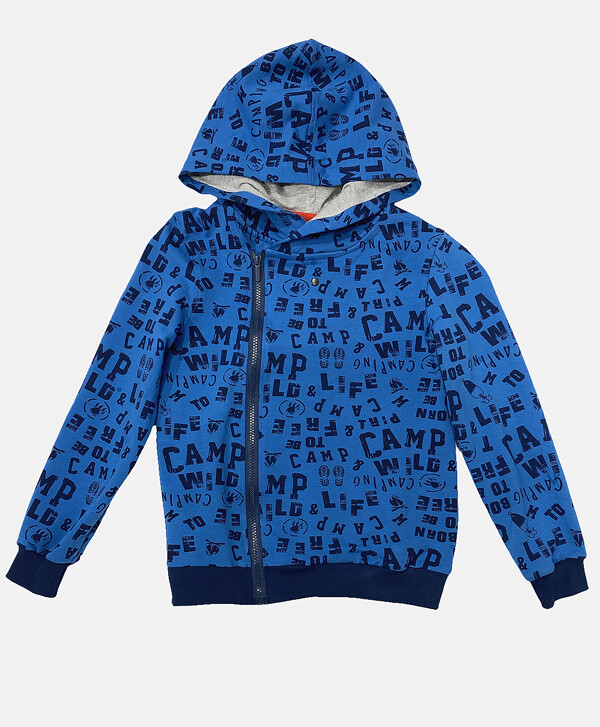 Синяя толстовка с орнаментом Button Blue