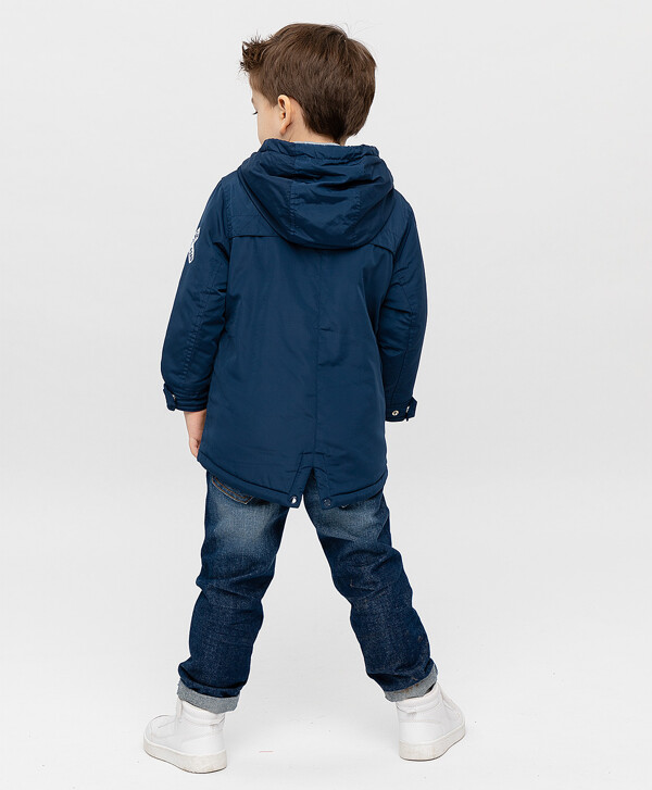 Синее демисезонное пальто Button Blue