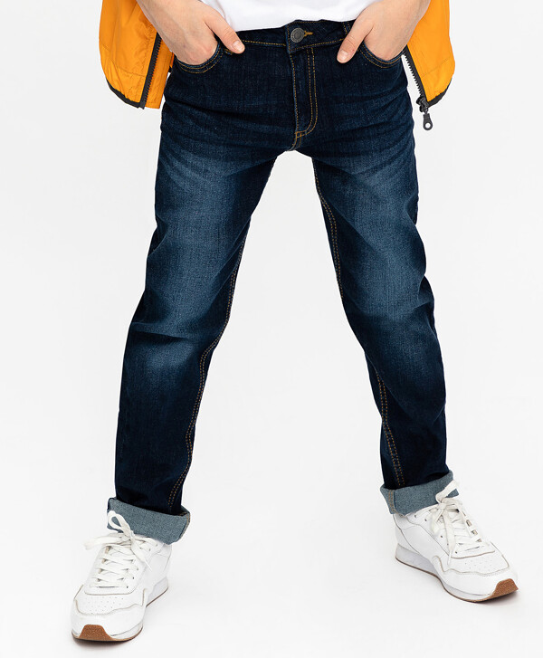 Темно-синие джинсы Regular Fit Button Blue