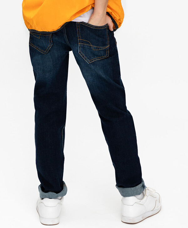 Темно-синие джинсы Regular Fit Button Blue