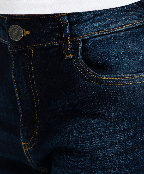 Темно-синие джинсы Regular Fit Button Blue