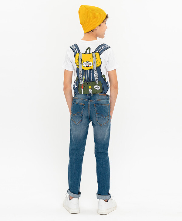 Синие джинсы Regular Fit Button Blue