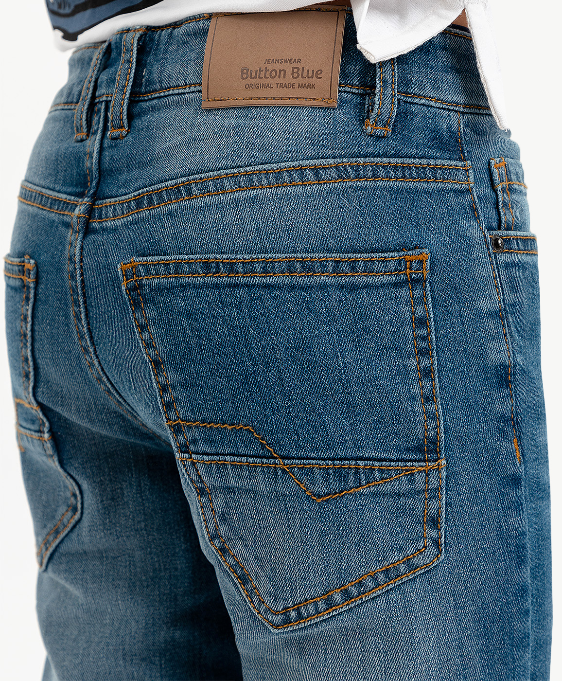 Синие джинсы Regular Fit Button Blue