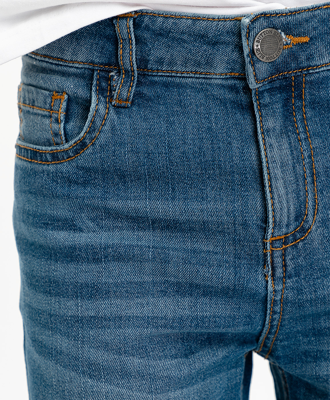 Синие джинсы Regular Fit Button Blue