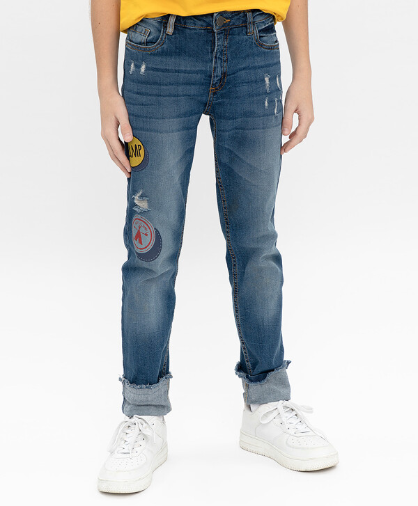 Синие джинсы Regular Fit Button Blue