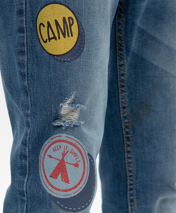 Синие джинсы Regular Fit Button Blue