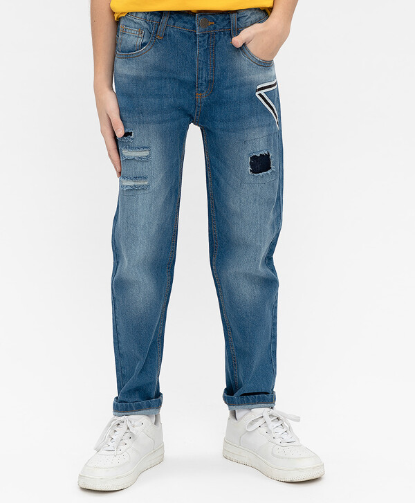 Синие джинсы Regular Fit Button Blue