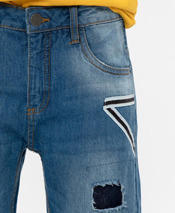 Синие джинсы Regular Fit Button Blue