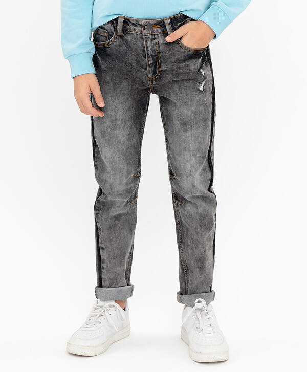 Серые джинсы Slim Fit Button Blue